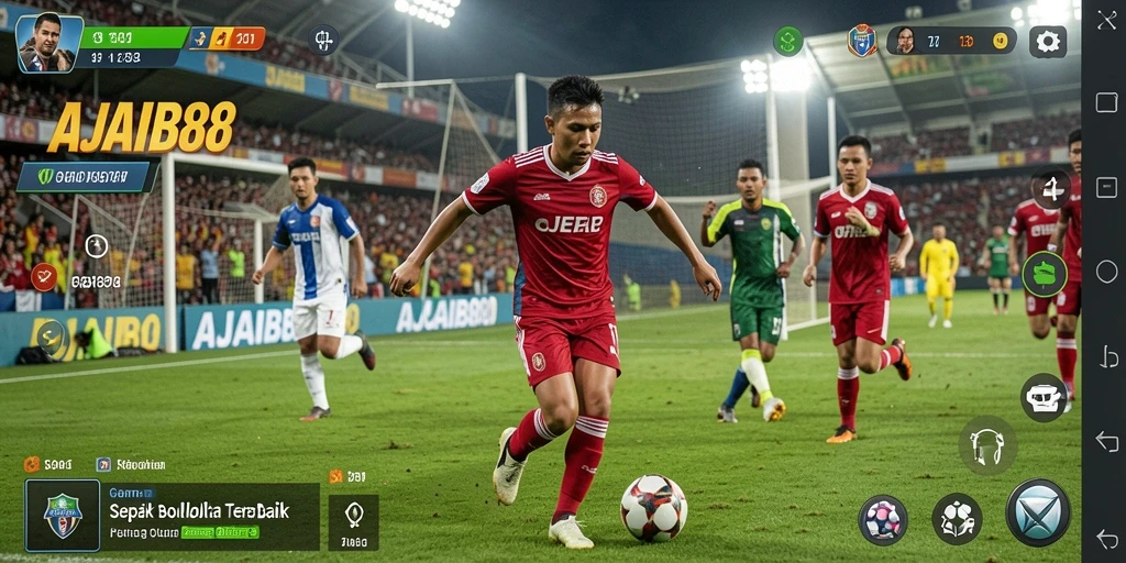 Screenshot gameplay menarik dari AJAIB88 dengan aksi sepak bola seru.