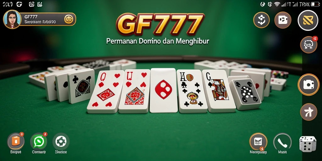 Tampilan gameplay seru saat bermain Domino di GF777.