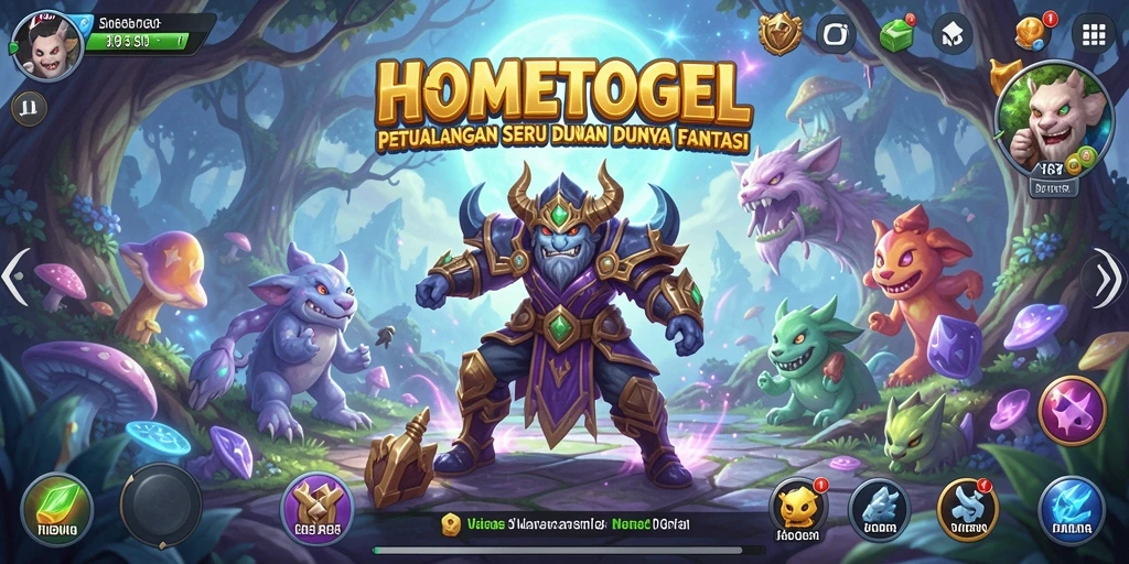 Tampilan gameplay seru HOMETOGEL di dunia petualangan.