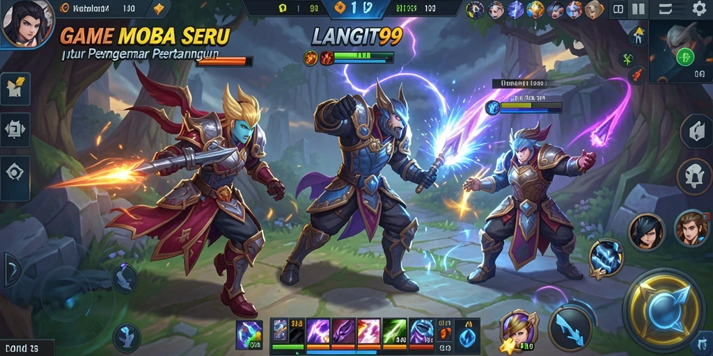 Tangkapan layar LANGIT99 menunjukkan aksi seru dalam pertarungan multiplayer.