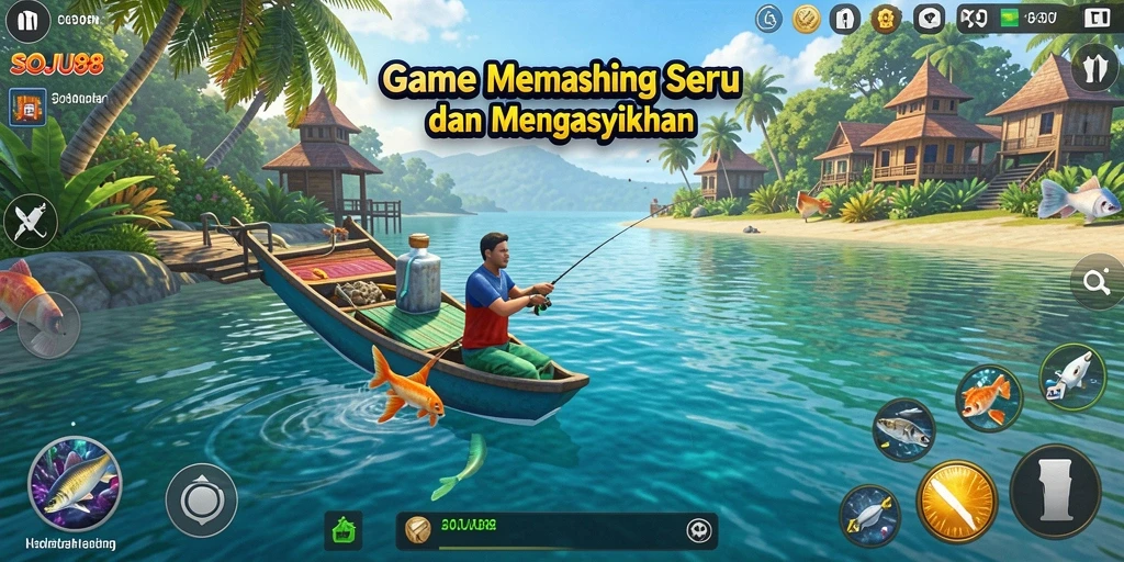 Game memancing yang seru dengan berbagai jenis ikan.