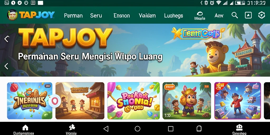 Tampilan menarik dan gameplay seru dalam aksi screenshot TAPJOY.